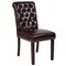 Flash Furniture 18.5 W, 27.5 L, 39.75 H 4-BT-P-BRN-LEA-GG - alternate 6